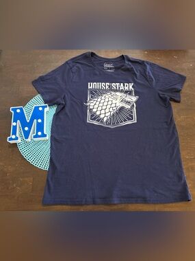 Game of Thrones “House Stark” Adult XL Blue Casual  Graphic Tee